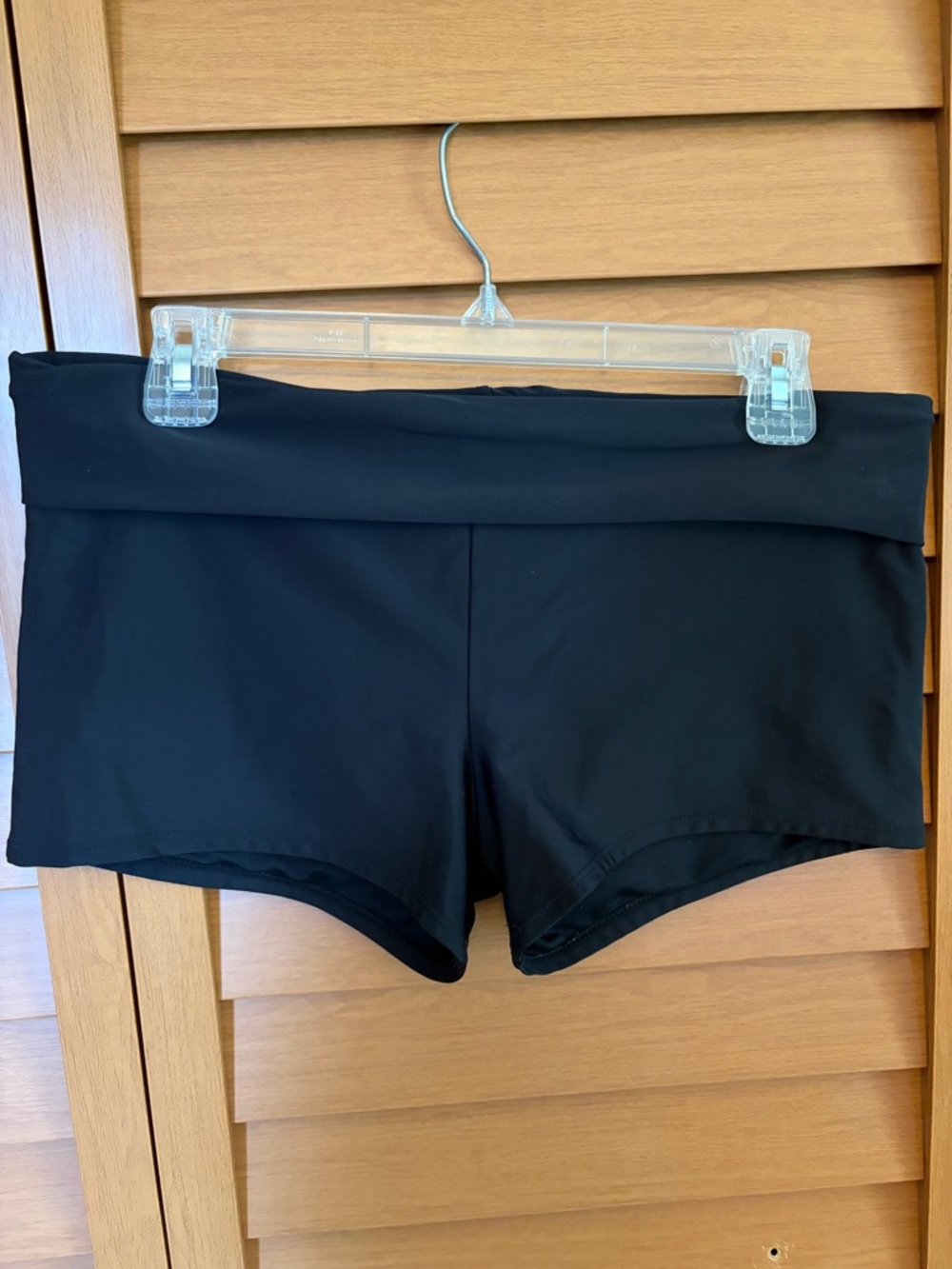 Kona Sol. Black Fold-Over Waist Women's Shorts